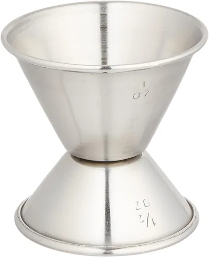 Vista 6 de Winco - Jigger de acero inoxidable de 1/2 oz y 1 oz