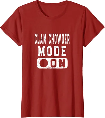 Vista 25 de Clam Chowder Mode On - Camiseta de broma de sopa de almejas, Negro