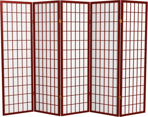 Vista 12 de Red Lantern Pantalla Shoji de 5 pies de alto, color negro, 3 paneles