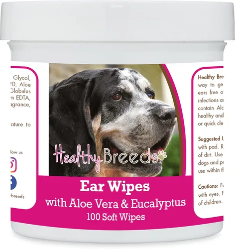 Vista 107 de Healthy Breeds Affenpinscher Toallitas de limpieza de oídos con aloe y eucalipto para perros, 100