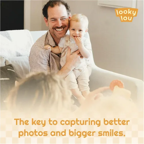 Vista 5 de Looky Lou - Clip para teléfono con sonajero de león para fotos de bebé, fotografía de recién nacidos, hitos mensuales, accesorios para sesiones