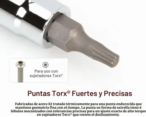 Vista 2 de TEKTON Juego de llaves de vaso Torx, 10 piezas SHB90103