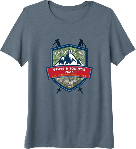 Vista 3 de Grays and Torreys Peak 14ers of Colorado - Camiseta triple premium azul
