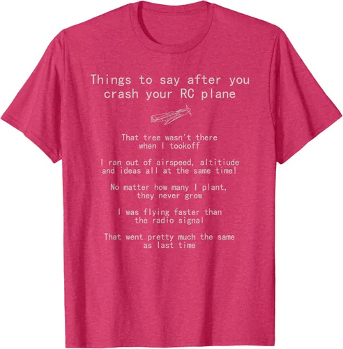 Vista 31 de Cosas que decir cuando te estrellas con tu camiseta RC Plane hobby