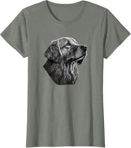 Vista 13 de Camiseta divertida Golden Retriever, Negro