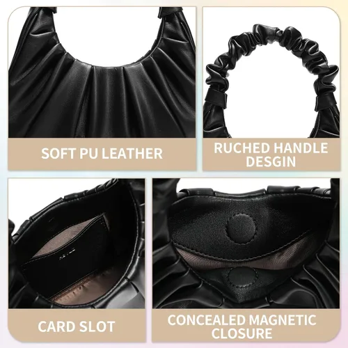 Vista 6 de Keyli Mini monederos con diseño de nube, lindo bolso de hombro para mujer, bolso de mano con cierre magnético