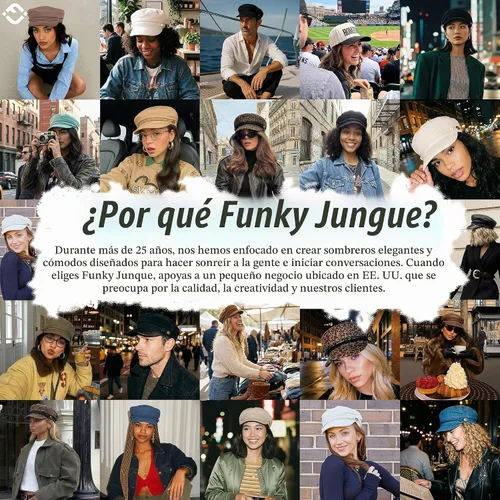 Vista 6 de Funky Junque Gorra de pescador griego, gorra de algodón para panaderos Lana - Negro