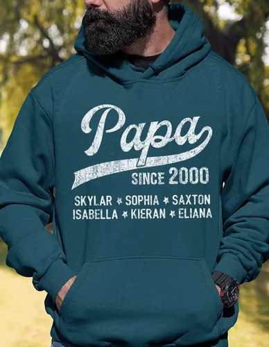 Vista 4 de Camisa personalizada para abuelo, papá, nietos con nombre, regalos personalizados para papá y papá, regalos para el día del padre, abuelo.