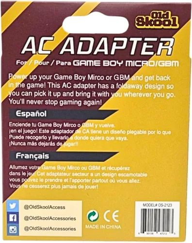 Vista 6 de Old Skool Game Boy Micro AC Wall Charger - Game Boy Advance