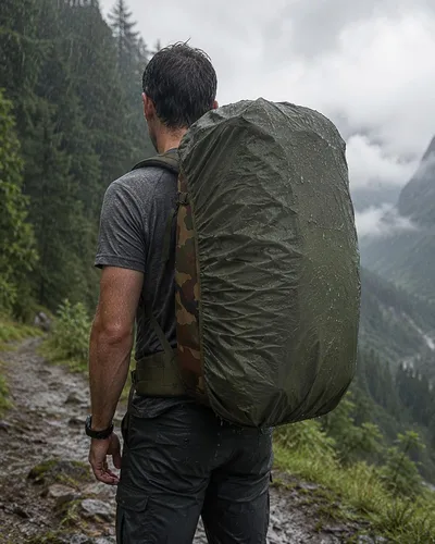 Vista 7 de Mochila táctica de senderismo de camuflaje grande 65L