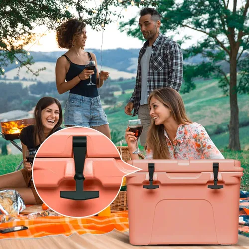 Vista 6 de Pestillos de tapa de repuesto (paquete de 2) compatibles con todos los refrigeradores duros Yeti, RTIC, otros relacionados, hechos de goma dura
