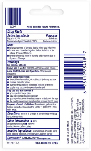 Vista 5 de Clear Eyes Gotas para los ojos de alivio de enrojecimiento de 12 horas - 0.2oz