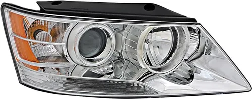 Vista 9 de Compatible con Hyundai Sonata Faros Lámparas Set 2009 2010 Halógeno Conductor y lado del pasajero