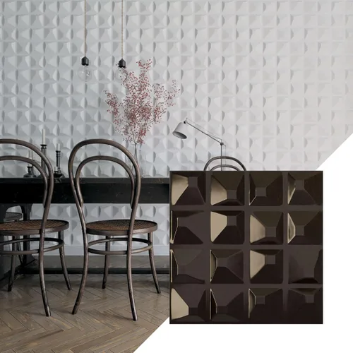 Vista 16 de Ekena Millwork 19 5/8 pulgadas de ancho x 19 5/8 pulgadas de alto, Tristan EnduraWall decorativo 3D, laguna satinada (cubre 2.67 pies cuadrados).
