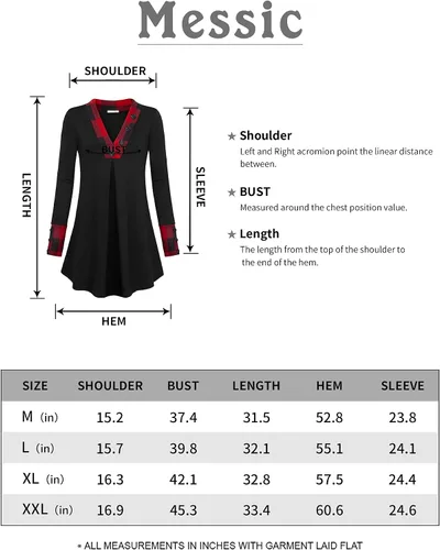 Vista 6 de Messic Blusa plisada de manga larga con cuello en V y botones para mujer