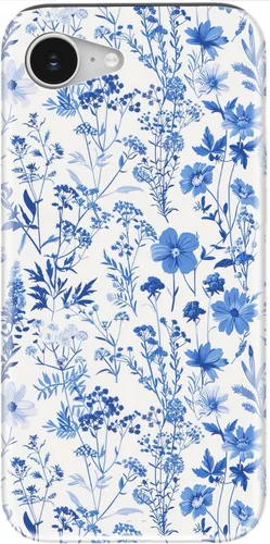 Vista 104 de Funda para iPhone 12 Mini, compatible con carga inalámbrica, protección de doble capa con elegante diseño de flores silvestres, silicona suave +