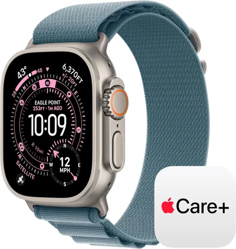 Vista 10 de Apple Watch Ultra 3 [GPS + Cellular 49mm] Reloj inteligente para correr y multideporte con funda de titanio resistente con bucle milanés de titanio