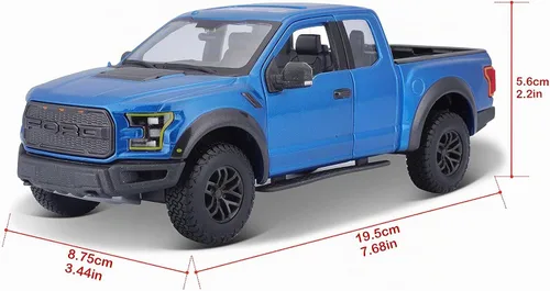 Vista 3 de Maisto 1:24 SE Camiones 2017 Ford F150 Raptor - Azul