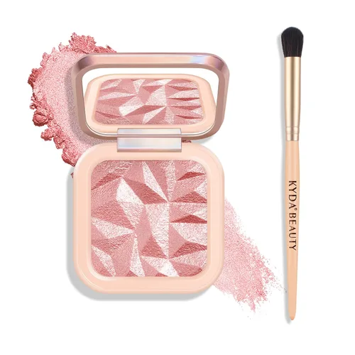 Vista 14 de KYDA Paleta de Contorno Esculpidor Facial, Mate con Acabado de Micro Perlas Polvo de Contorno Horneado, Ultra-fino Ligero, Cobertura Difuminable
