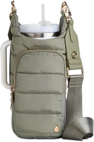 Vista 26 de WanderFull® Ranura con cremallera original HydroBag® HANDLE™ para mango, soporte para botella de agua cruzado manos libres y accesorios para vasos