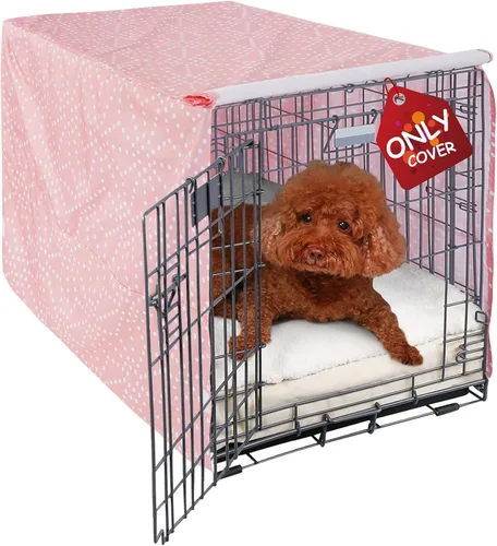 Vista 11 de Explore Land Funda para jaula de perro de poliéster resistente, parasol universal para jaula de alambre de 18 pulgadas (negro)
