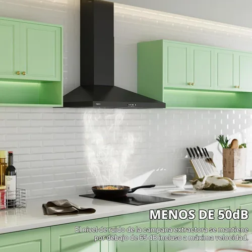 Vista 5 de magicplux Campana extractora de montaje en pared de 30 pulgadas, campana de cocina de 380 CFM con conducto convertible con y sin conductos Negro