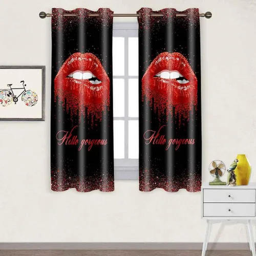 Vista 15 de CLZYSP554 - Cortinas de labios para dormitorio, cortinas opacas con aislamiento térmico para oscurecer la habitación, cortinas opacas para Dorado