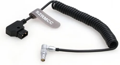 Vista 4 de SZRMCC Cable de alimentación giratorio hembra de 2 pines a D-tap para cámara de cine RED Komodo 6K (ángulo recto, 11.8 in)