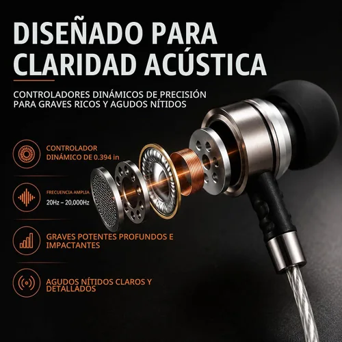 Vista 6 de Sephia SP3060 - Auriculares con cable, audio con graves impulsados HD, auriculares intrauditivos ligeros de aluminio con cable, puntas