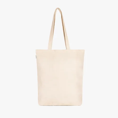Vista 8 de Eco Right Bolsa de lona estética para mujer, cierre de cremallera, playa, compras, viajes, regalos para mujer