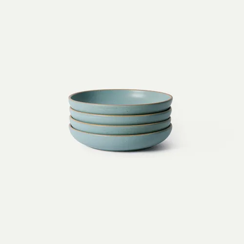 Vista 9 de MORA Juego de 4 platos medianos de cerámica para pasta/cuencos anchos de cerámica de 30 onzas, aptos para microondas, horno y lavavajillas, cosecha