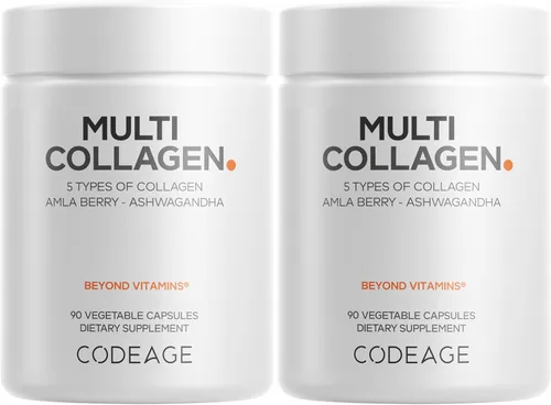 Vista 10 de Codeage Cápsulas de proteína de péptidos de colágeno múltiple, 5 tipos de colágeno, suplemento de píldoras de colágeno bovino hidrolizado e