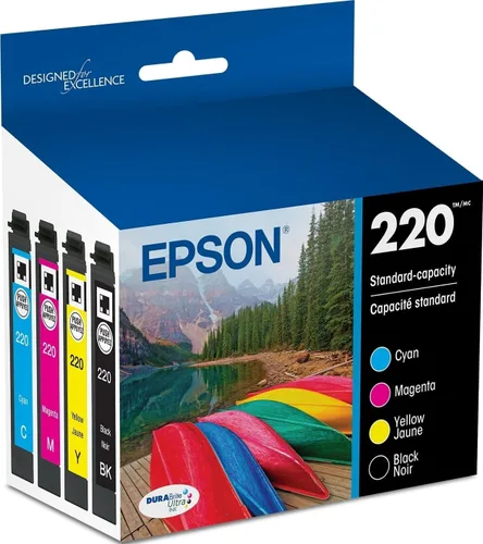 Vista 7 de Epson 220 DURABrite Ultra Ink - Paquete combinado de cartuchos de color y negro de capacidad estándar (T220120-BCS) funciona con Workforce WF-2630
