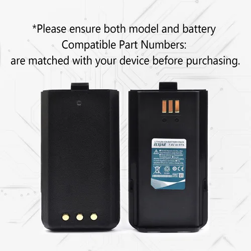Vista 4 de Paquete de 2 baterías de iones de litio de 7.4V 2200mAh DM-8 de repuesto para radios radioaficionadas Radioddity GA-510 GD-77 GD-77S DM-1801 BF-H6