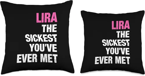 Vista 3 de Lira The Sickest You've Ever Met Personalized Name Throw Pillow