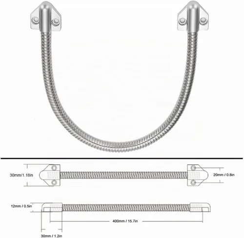 Vista 9 de Transferencia de energía de bucle blindado, conducto de alambre de puerta flexible de cuello de cisne protector de cable de puerta, manga de montaje