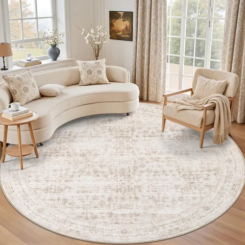 Vista 10 de Alfombras de área de 2x3 para sala de estar: alfombra vintage Beige