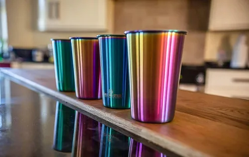 Vista 8 de Vasos para niños de 10 onzas – Vasos de acero inoxidable para el hogar, fiesta, campamento y actividades al aire libre – sin BPA, irrompibles, vasos
