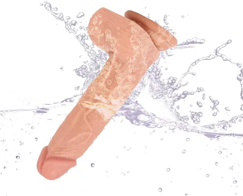 Vista 5 de Consolador realista de 6 pulgadas, material seguro para el cuerpo, pene enorme realista con fuerte ventosa para jugar con manos libres, polla