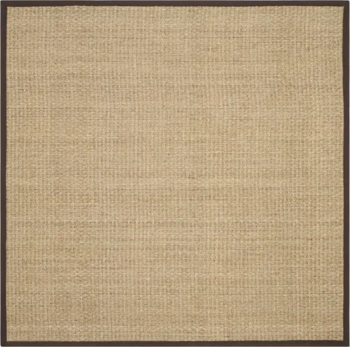 Vista 145 de SAFAVIEH Natural Fiber Collection NF114A - Alfombra de pasillo de hierba marina con patrón de tejido de cesta y borde, de 2 pies 6 pulgadas x 16