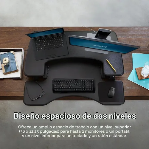 Vista 8 de Varidesk – Escritorio de Pie Altura Regulable – Pro Plus 36, Negro
