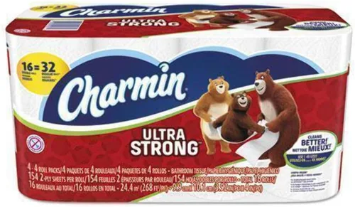 Vista 45 de Charmin Ultra Strong - Papel higiénico, Mega rollo, 18 rollos de 286 hojas por rollo
