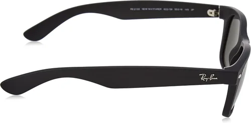 Vista 3 de Ray-Ban RB2132 New Wayfarer - Lentes de sol unisex 2283in montura negra lente negra sólida Marco negro mate lente negro sólido 58 MM