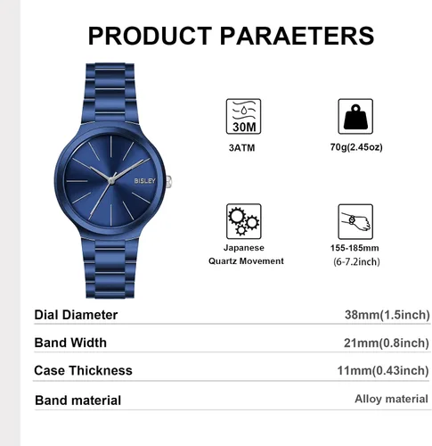 Vista 2 de Bisley Reloj de pulsera de metal para mujer