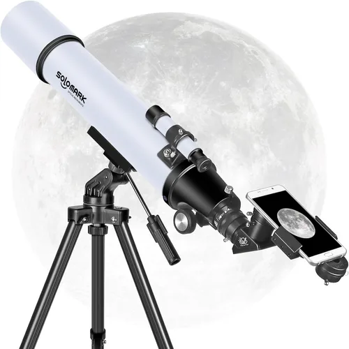 Vista 2 de Telescopio para adultos de alta potencia, telescopio refractor profesional de 80 mm de apertura y 900 mm para adultos y principiantes, telescopio