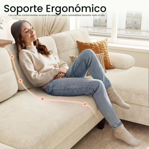 Vista 3 de KKL U-Shaped Sectional Couch for Living Room
