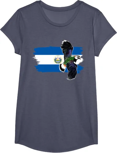 Vista 15 de Camiseta con la bandera de El Salvador, mapa de El Salvador, camiseta de Salvador para mujer, Negro