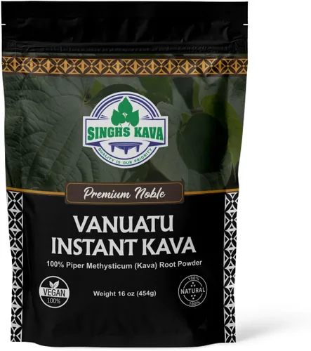 Vista 5 de SINGHS Kava en polvo micronizado instantáneo (Vanuatu, 1 oz)