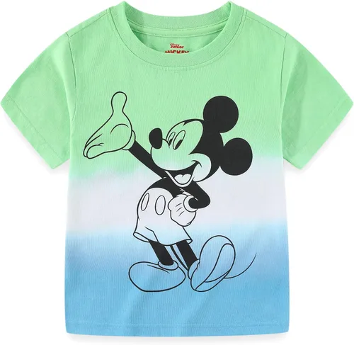 Vista 6 de Disney Camiseta de Mickey Mouse para niños, bebés y niños pequeños – Verde/Naranja/Gris/Azul/Amarillo