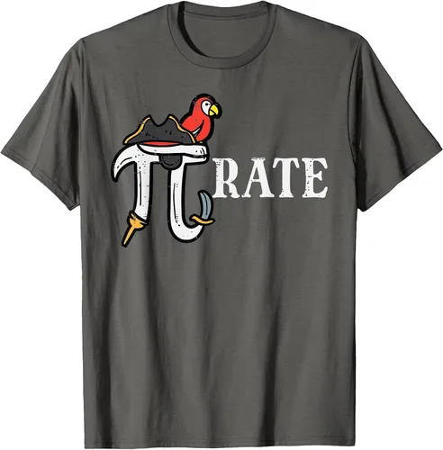 Vista 26 de Pirate Pi Funny Math Pie Halloween Disfraz Maestro Hombres Mujeres Camiseta Asphalt Grey